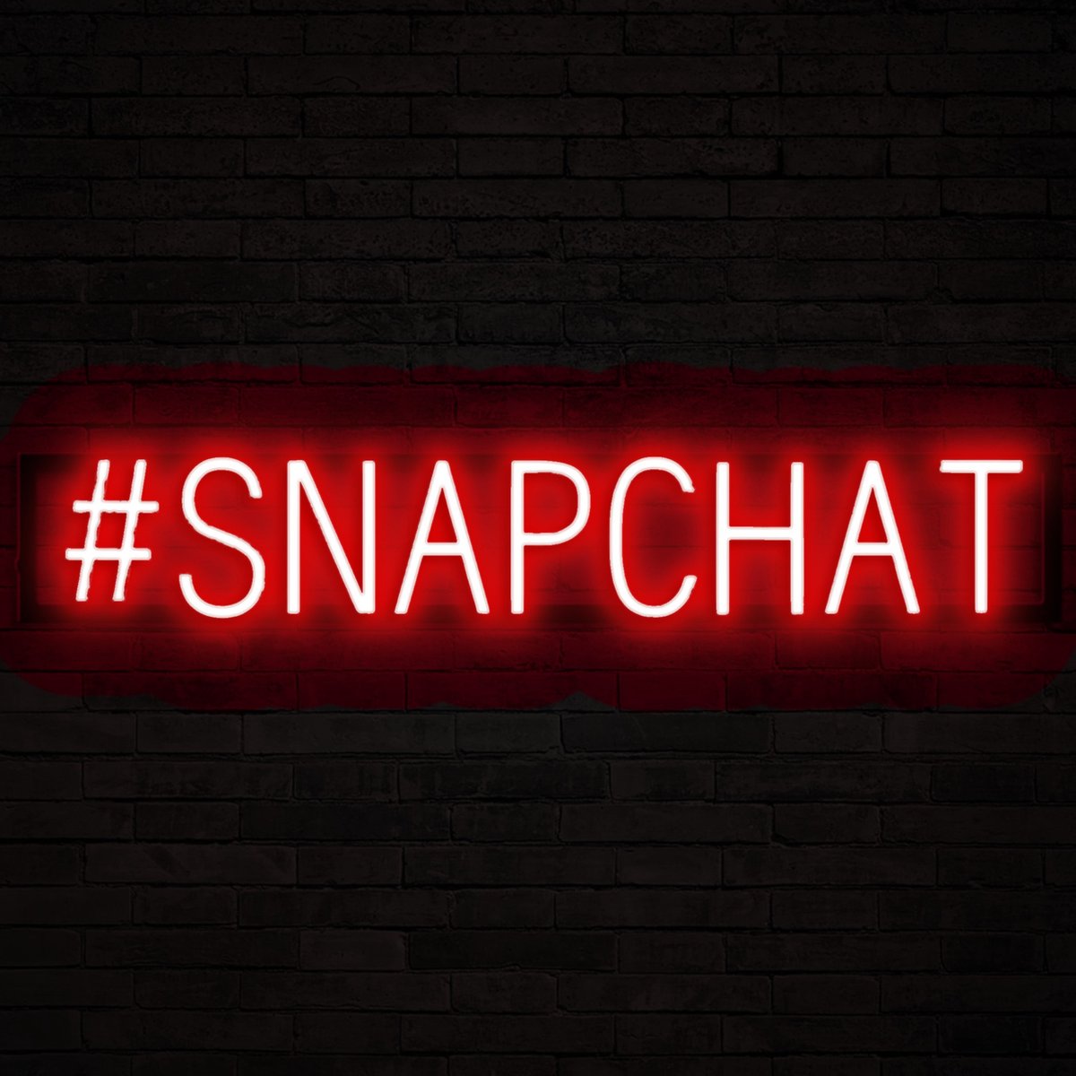 #SNAPCHAT - Lichtreclame Neon LED bord verlicht | SpellBrite | 88,95 x 16 cm | 6 Dimstanden & 8 Lichtanimaties | Reclamebord neon verlichting