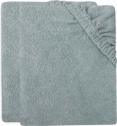 Jollein - Aankleedkussenhoes Badstof 50x70cm - Zachte Hoes Baby Aankleedkussen - Sea Green - 2 Stuks