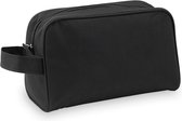 Toilettas/make-up tas met handvat - zwart - 21 x 14 x 10 cm - kind/volwassenen - Reizen - Handbagage