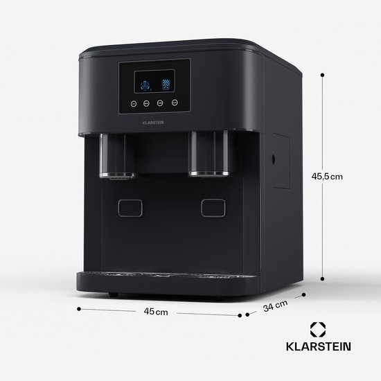 Klarstein ijsblokjesmachine voor thuis, kamperen en horeca; snelle mini-ijsblokjesmachine, professionele ijsmaker voor gemalen ijs, grote en kleine ijsblokjes, 1,8 liter watertank, 15 kg ijs in 24 uur. - IJsblokjesmaker - 120 cm - voor Feest — afbeelding 5