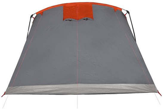 vidaXL - Tunneltent - 8-persoons - waterdicht - grijs - en - oranje van Vidaxl — afbeelding 2