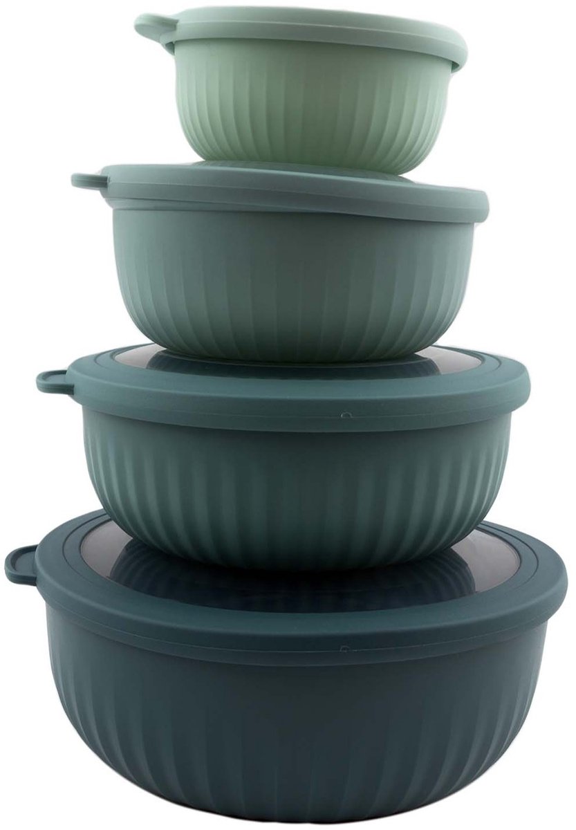 Goedkoopste Dotz - Set van 4 voorraaddozen met deksel - Blauw - 400ml-2.2L