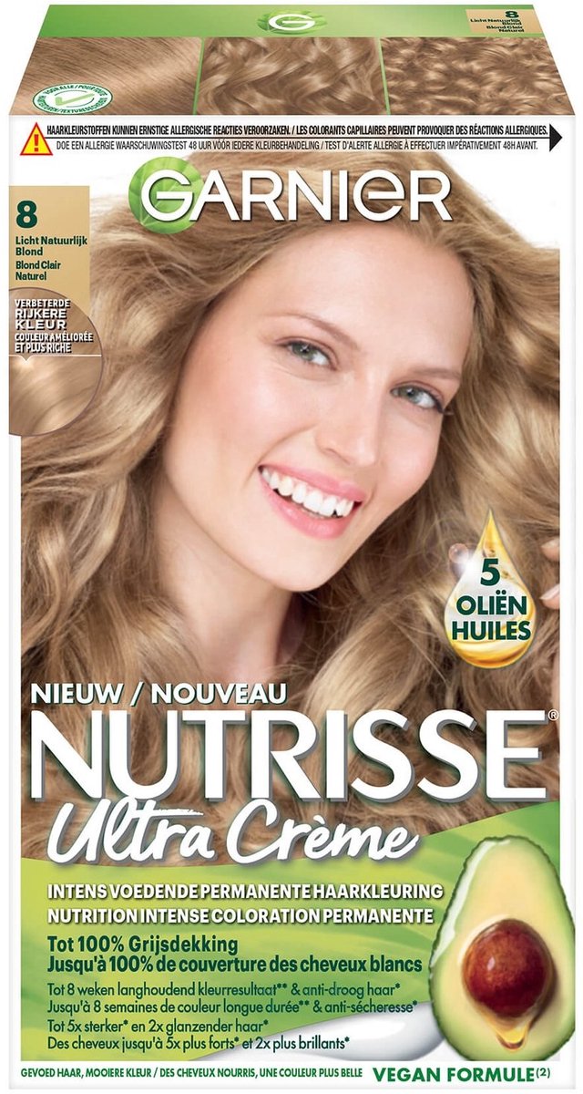 Garnier Nutrisse Creme Haarverf 80 - Licht Natuurlijk Blond