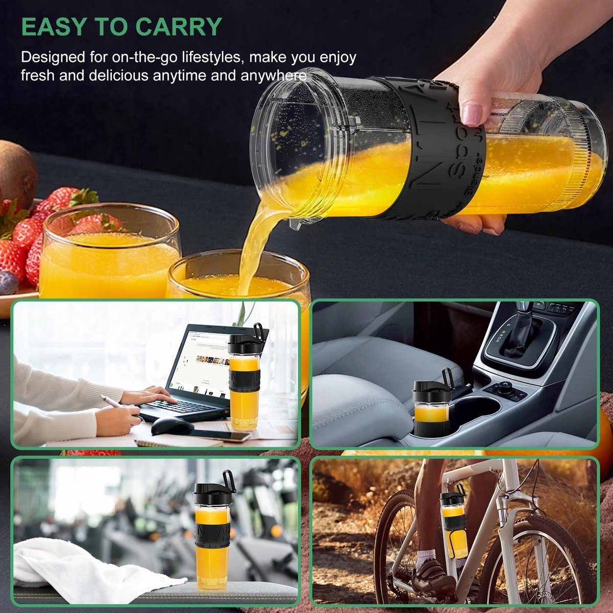 Multifunctionele Keukenmachine 3-In-1 - 700W - 1.2 liter - Makkelijk Schoon Te Maken - Compact - Juicer - Maler - Blender - Hakmolen - Smoothie - Mixer – foto 2