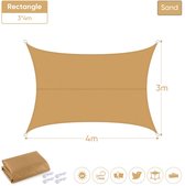 Zonnedoek Driehoek 3m Waterdicht – Zonnescherm voor Buiten – Schaduwdoek Terras Balkon Tuin – Zonnezeil met Bevestiging – Bruine Driehoekige Luifel voor Camping Zwembad of Overkapping – Uv-bestendig Doek tegen de zon – Ademend en Weerbestendig