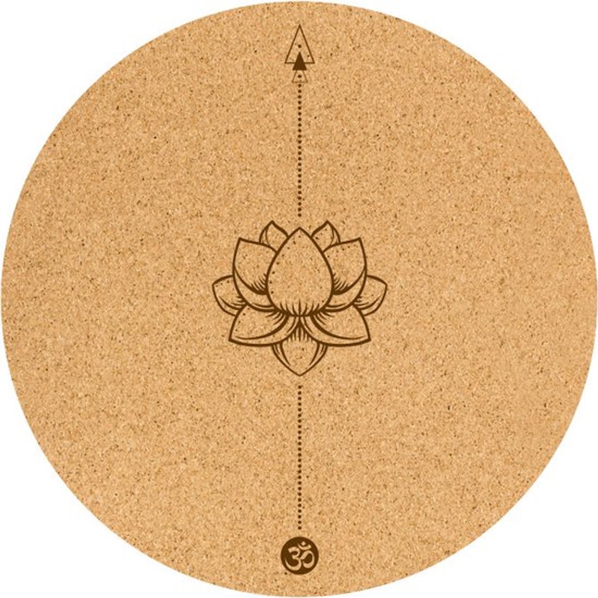 Nixnix® - Yoga Mat lotus - Zacht Rubber - Kurk - 68cm - Anti-Slip