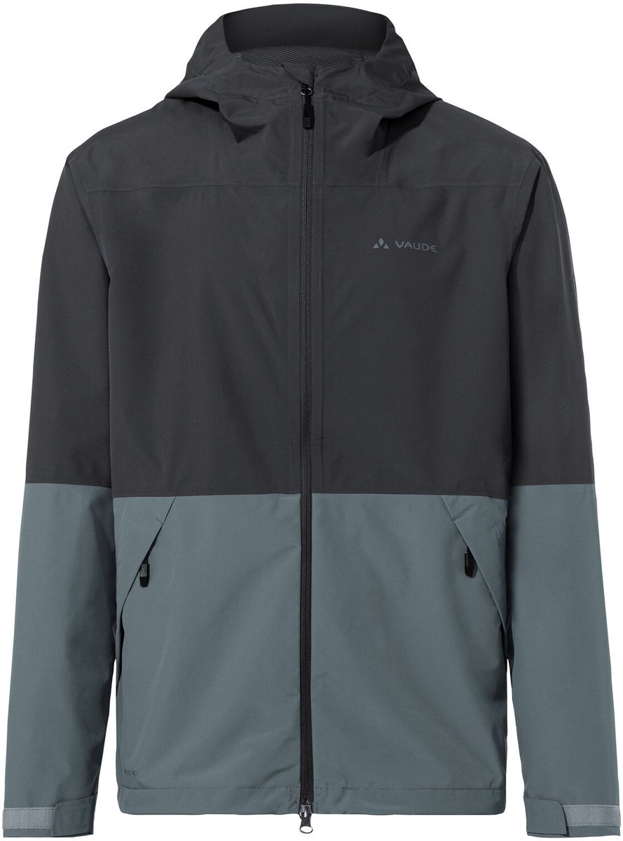 VAUDE Neyland 2.5L jas hardshell jas heren outdoor sportjassen waterdicht winddicht hardshell capuchon gewone pasvorm Zwart