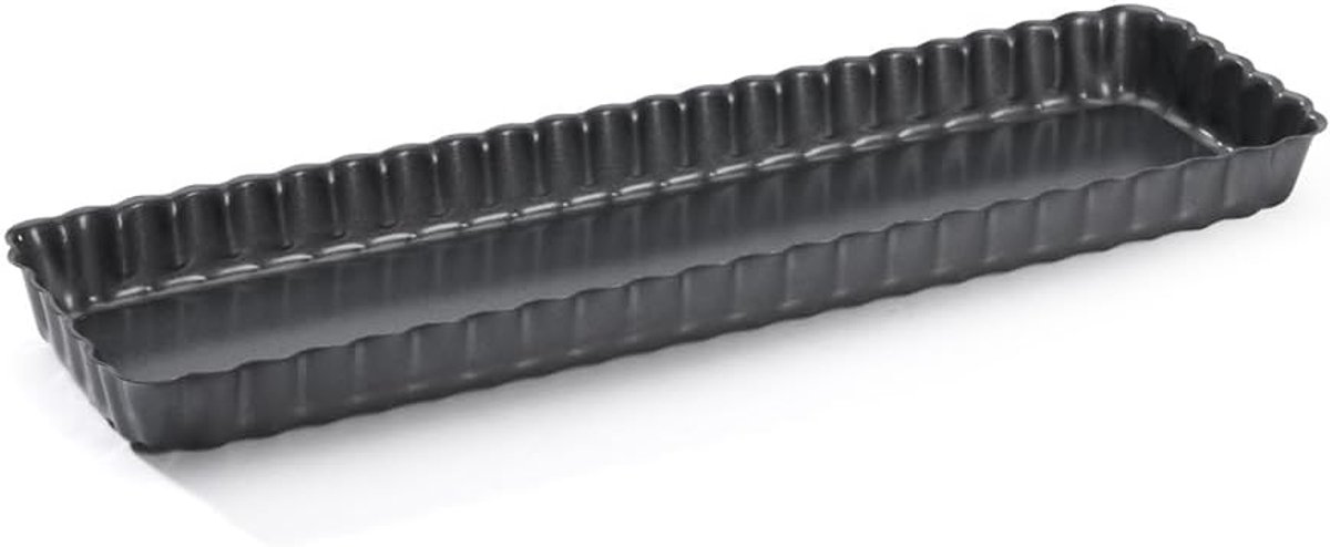 Ibenzoa® Geriefte Rechthoekige Taartvorm - Verwijderbaar Onderdeel - 35,6 x 10,2 x 2,7 cm