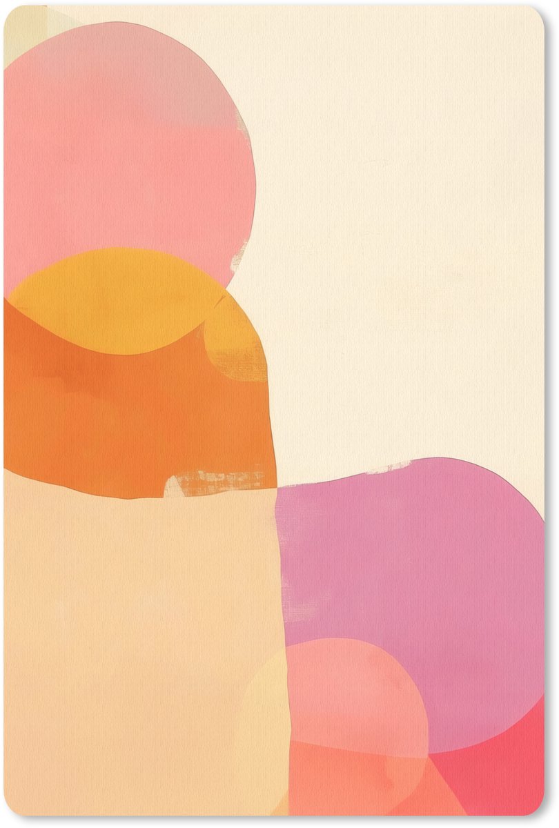 Muismat 18x27 cm - Mousepad Vormen - Abstract - Kleurrijk - Muismatten