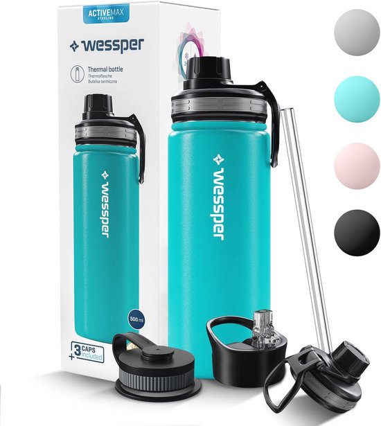 Jarlson® Mali Roestvrijstalen drinkfles voor kinderen, thermosfles, BPA