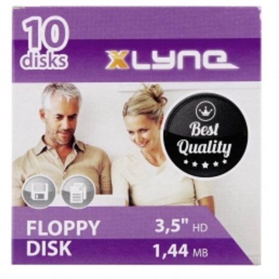 Lot De 10 Disquettes 1,44 Mo 3,5 Pouces - Formatées MS-DOS - Stockage Classique