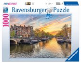 Ravensburger puzzel Amsterdam grachtenoever 1000 stukjes.