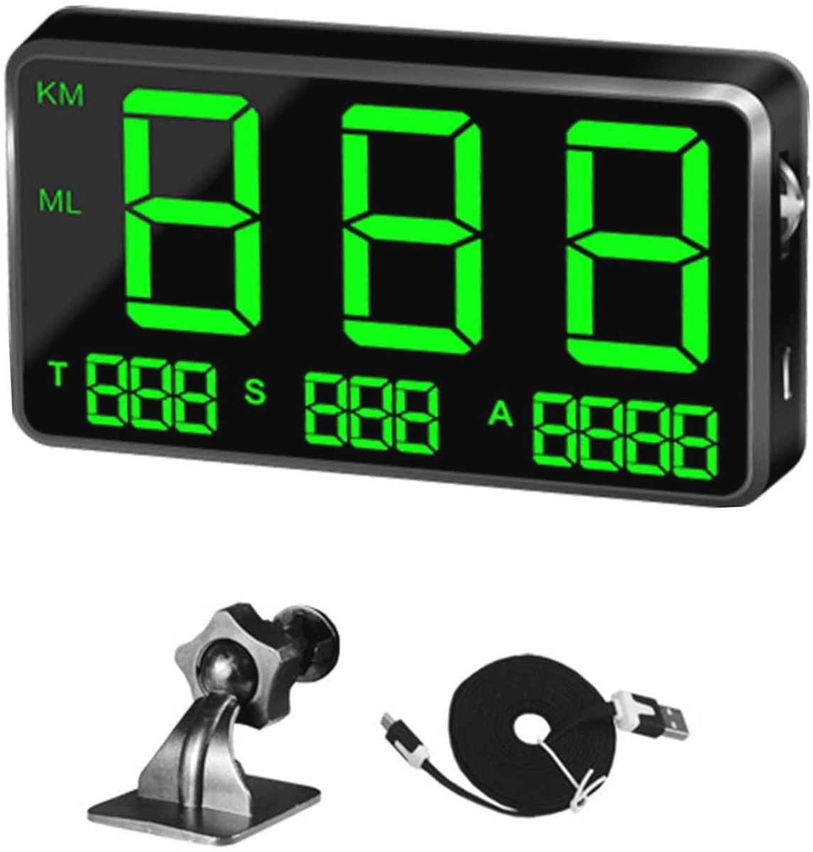 Universele GPS-snelheidsmeter met HUD Display - Digitale Snelheidsmeter voor Auto, Motor en Fiets