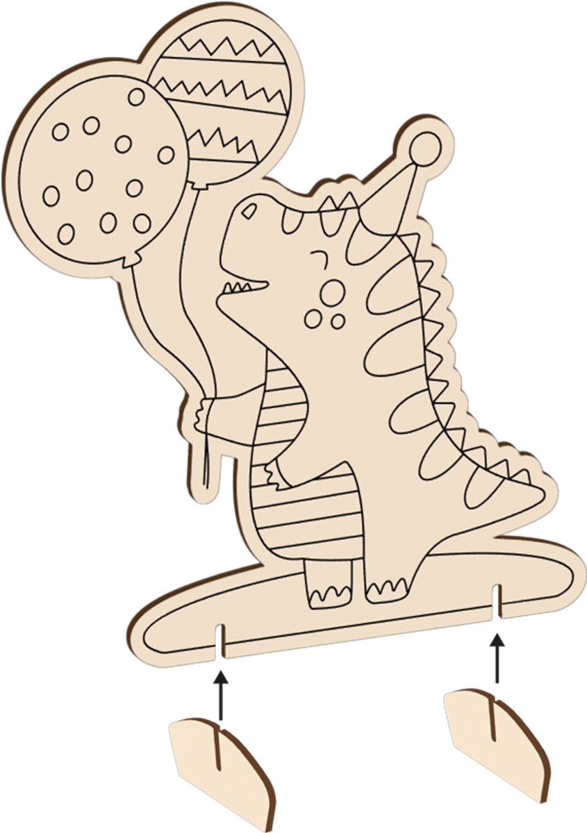Kleurplankje - Dino