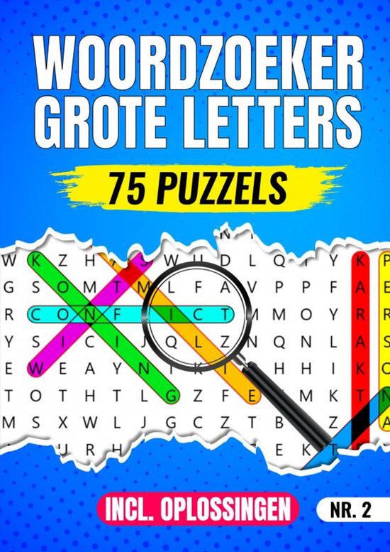 Woordzoeker Grote Letters, 75 Puzzels Incl. Oplossingen - Nr ... - cover