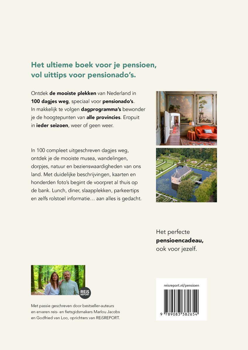 De 100 leukste dagjes weg voor pensionado's - back cover
