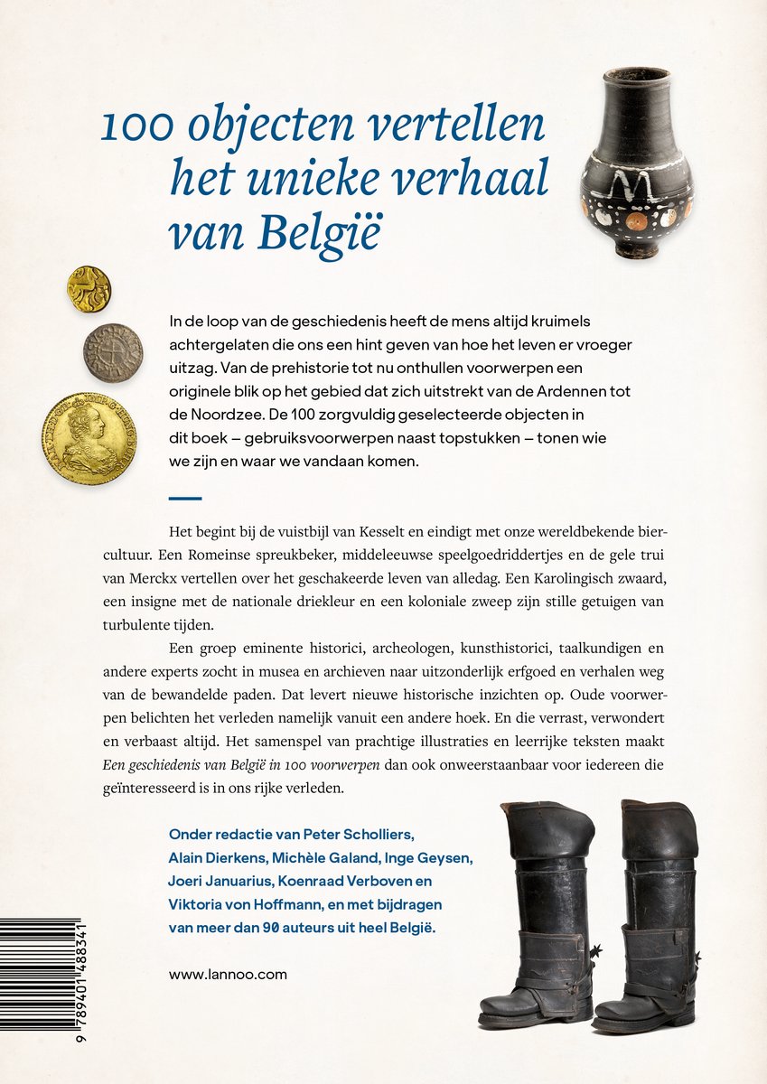 Een geschiedenis van België in 100 voorwerpen - back cover