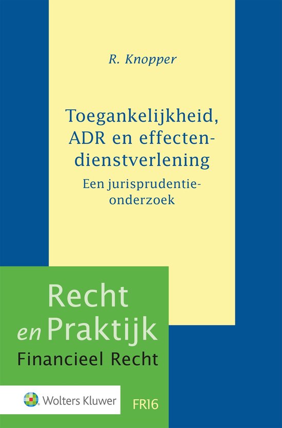 Recht en praktijk financieel recht FR16 - Toegankelijkheid,  ... - cover