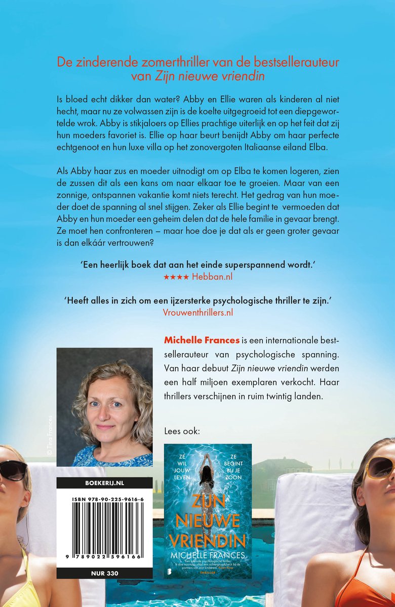 Boek met op de voorkant deels een foto van een vrouw en de titel 'Zijn nieuwe vriendin'.