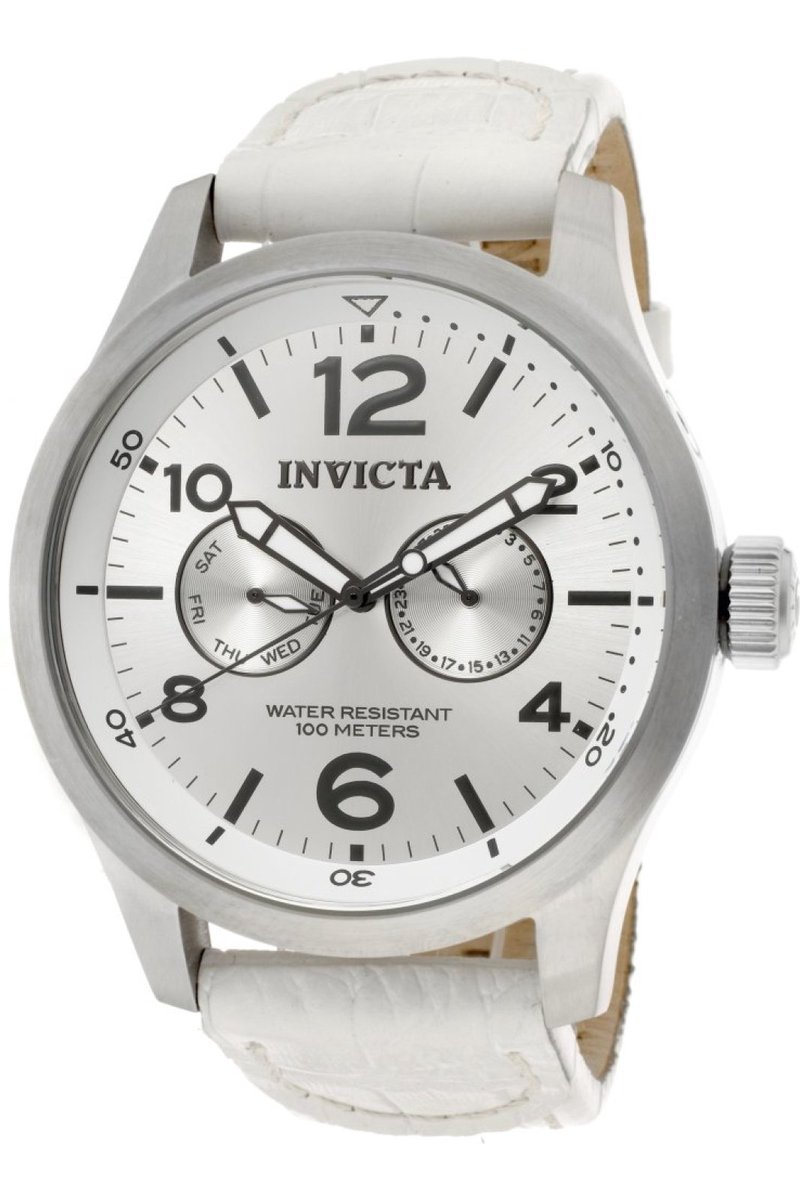 Invicta Specialty 12170 Heren Horloge - Waterdicht - Analoog - Quartz Uurwerk - Roestvrij Staal met zilveren Wijzerplaat - 48mm