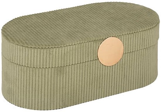 Plateau à bijoux Atmosphera Green avec miroir - Vert - Compartiments de tri