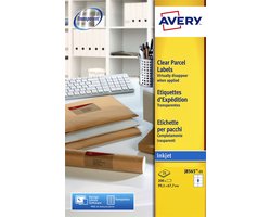 Etiquette Avery J8565-25 99,1 x 67,7 mm transp 200 pcs