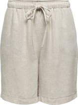 Only Broek Onlsiesta Mw Pull-up Lin Bl Shorts 15333032 Moonbeam Femme Taille - L