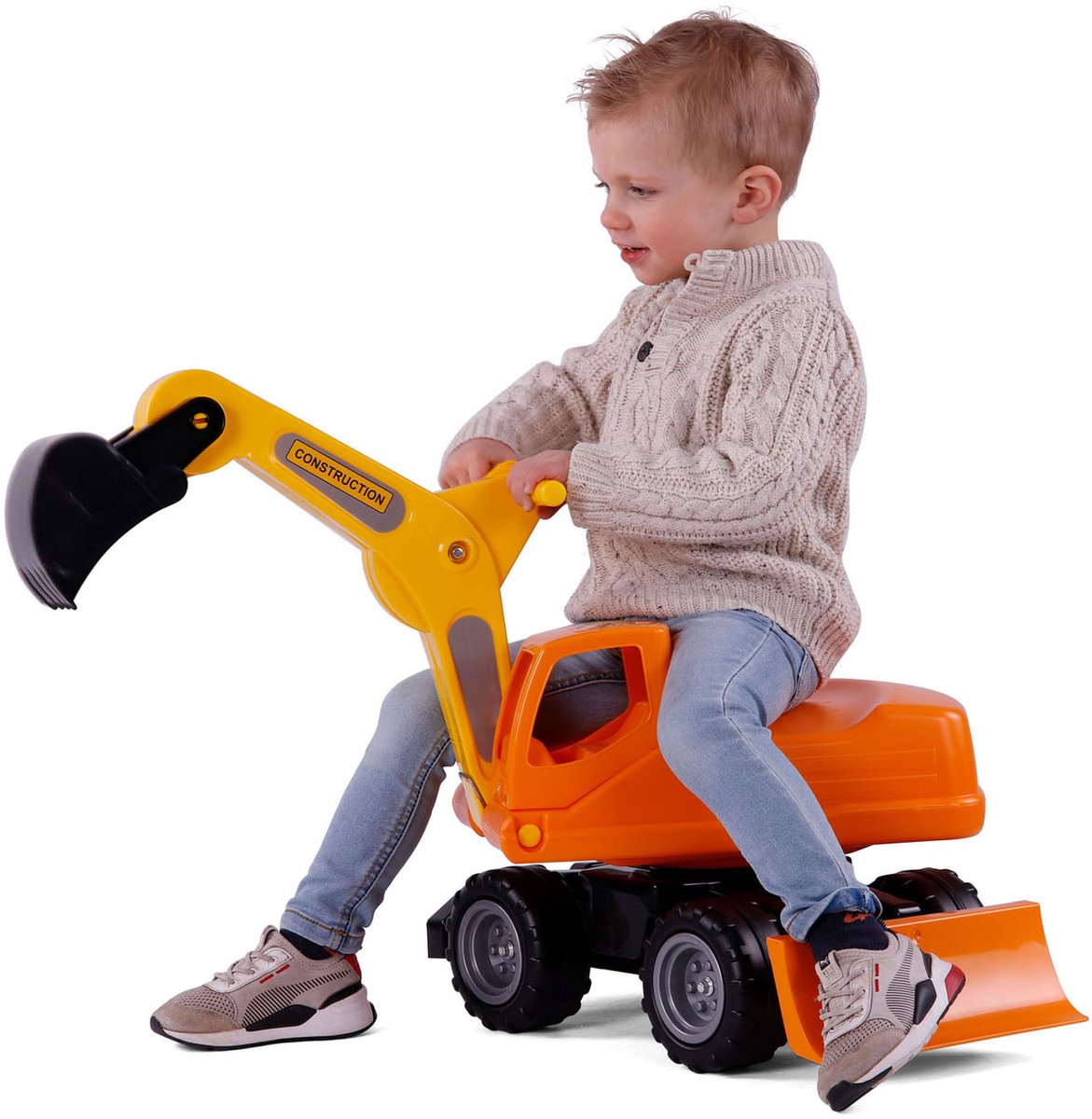 Cavallino Mega Graafmachine Loopauto Oranje, 79cm