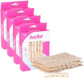 Sorbo Wasknijpers - Hout - 144 stuks (4x36)