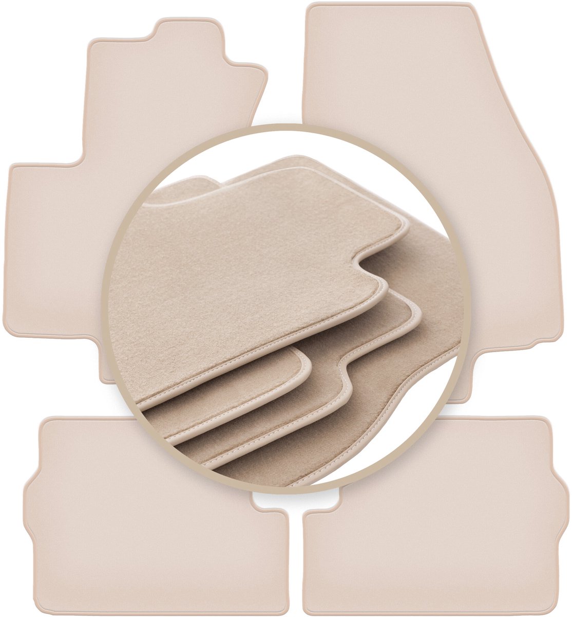 PREMIUM beige vloermatten voor: Opel Zafira A minivan 1999-2005