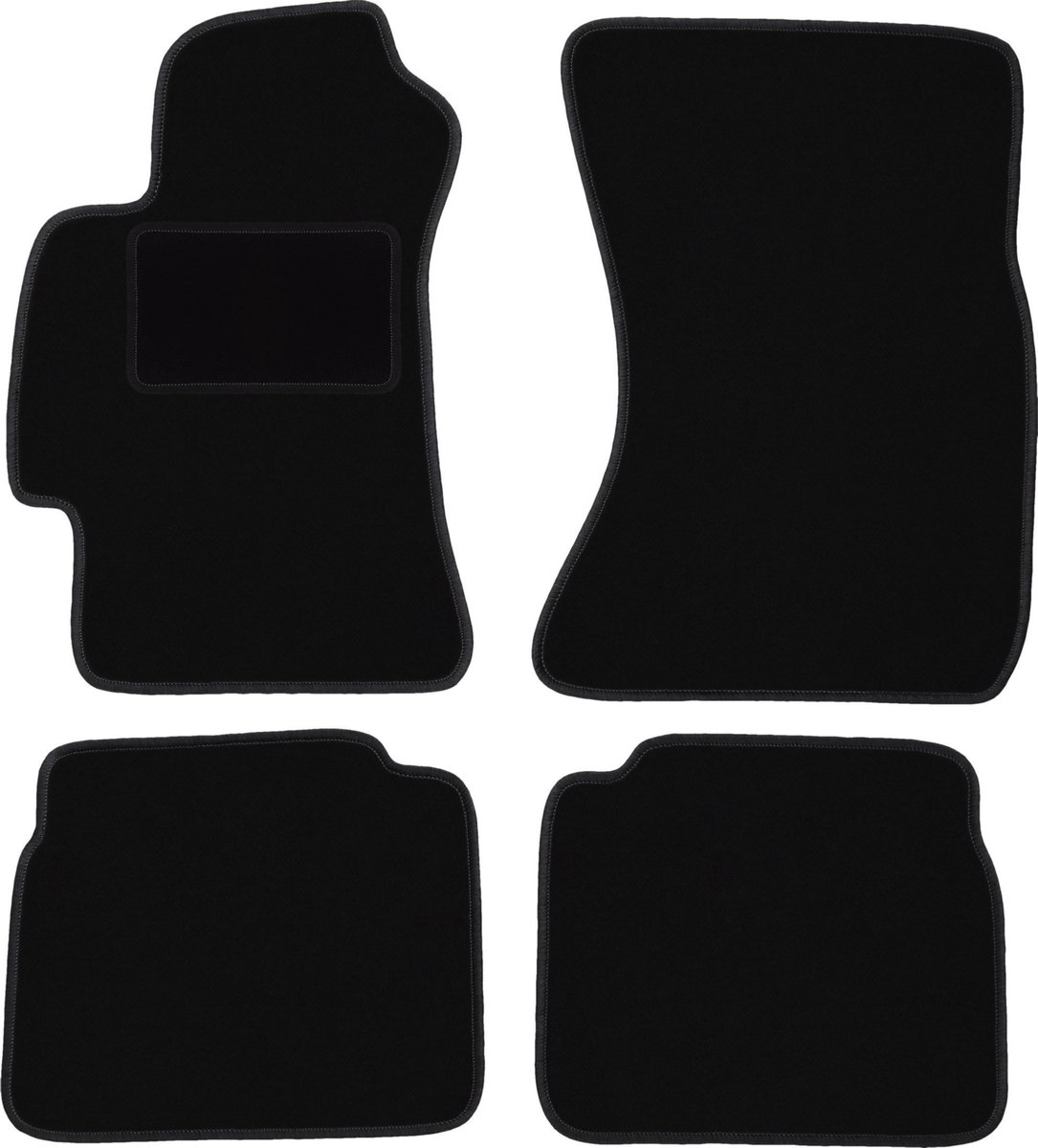 Zwarte veloursmatten voor: Subaru Impreza III GH hatchback, stationwagen, WRX (2007-2013)