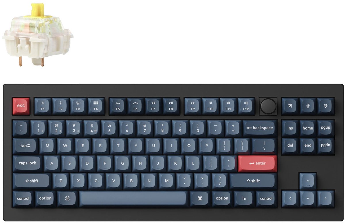 Keychron V3 Max QMK/VIA toetsenbord banana switch zwart