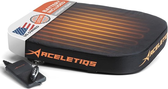 Draagbaar Opvouwbaar Verwarmd Zitkussen,Verwarmde Stadionstoel,USB-aangedreven Verwarmd Traagschuim Rugleuningkussen voor Winter Thuiskantoorstoel Buitenuitje Kamperen Vissen Jagen