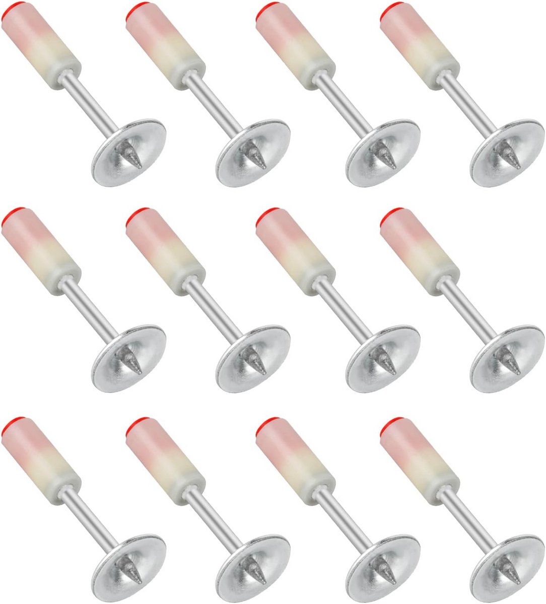 Ronde nagels voor nagelpistool - 200 stuks van 7,3 mm - Sterke en duurzame metalen bevestigingsmiddelen voor plafonds en wandaccessoires
