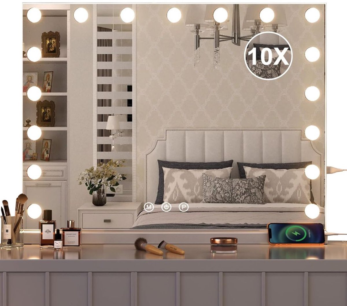 CRLYN® Hollywood Spiegel met Verlichting - Make Up Spiegel - Make Up Tafel