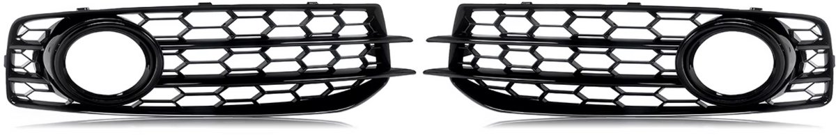 Voorbumper - Voor Audi A3 8P S-Line 2009-2012 - Auto accessoires - Mistlichtgrille - Gloss Zwart