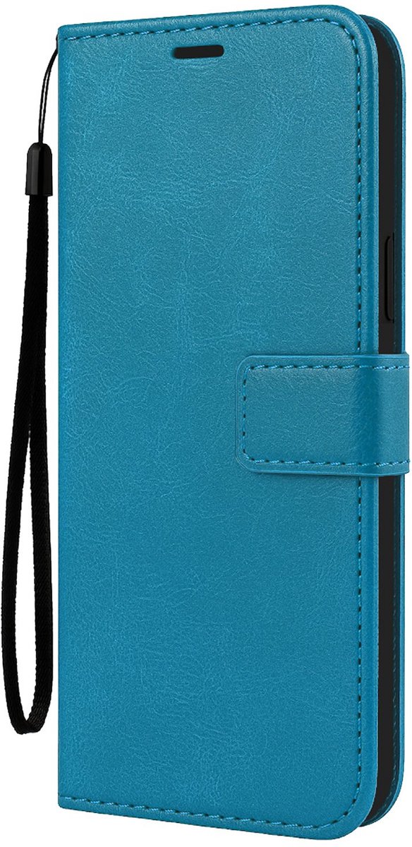 Hoesje Met Pasjeshouder - Geschikt voor Samsung Galaxy S25 Edge - Luxe Bookcase Portemonee - Flip Case - Kunstleer Book Case - Flipcase - Book Cover - Walletcase - Portemonneehoes - Turquoise