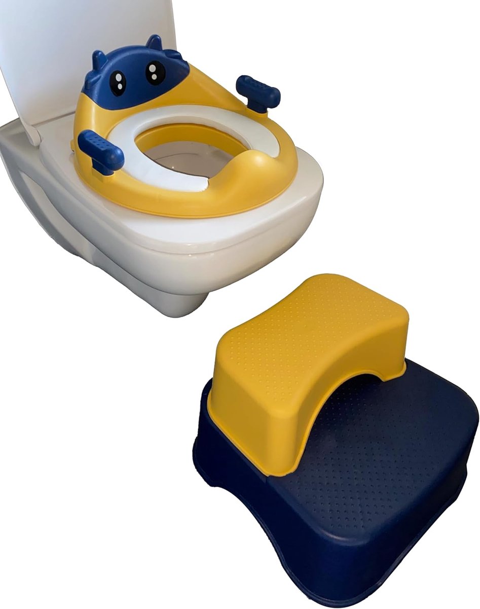 Ibenzoa® Veilig en Comfortabel Kinderstoel met Opklapbaar Opstapje voor Toilettabel