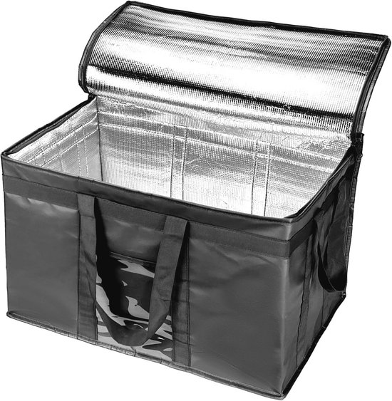 Grote geïsoleerde koeltas - Herbruikbare koeltas voor warm en koud voedsel - Ideaal voor boodschappen en catering — afbeelding 2
