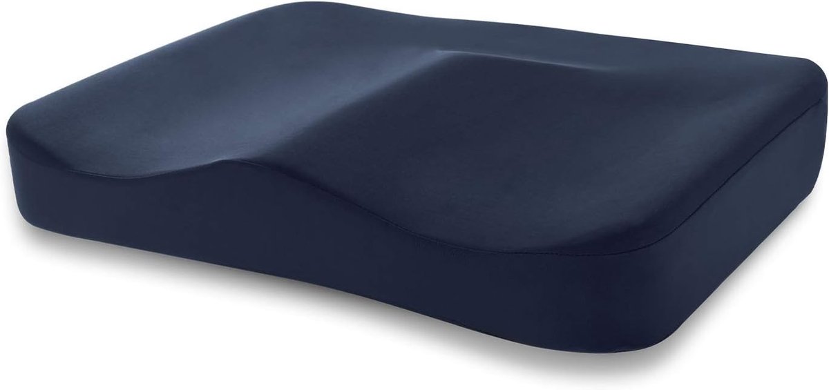 Zitkussen - Comfort Kussen - Lang Zitten - Traagschuim Vormgegeven - One Size - Donkerblauw