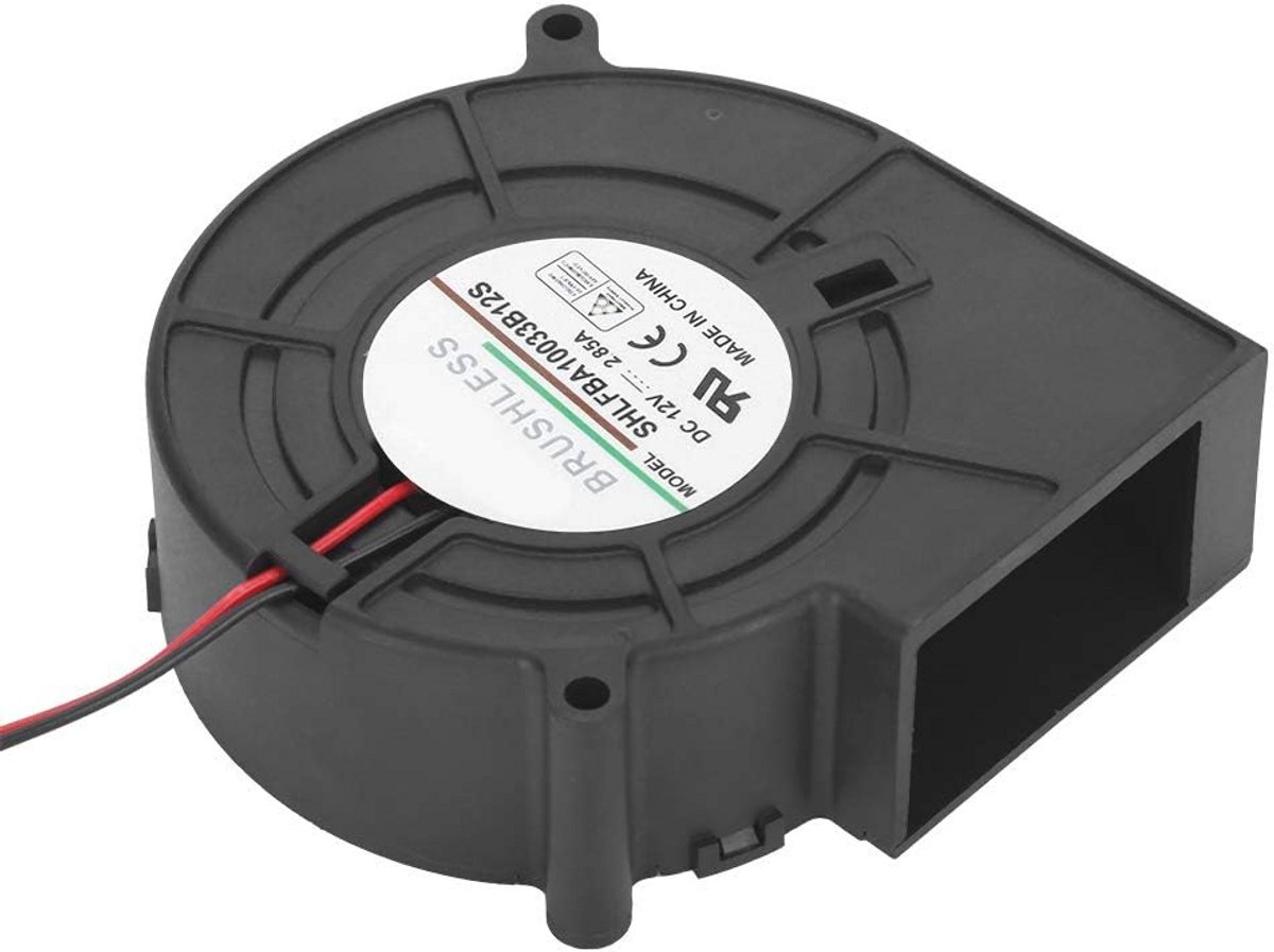 Radiale DC borstelloze ventilator 12 V met dubbele kogellager voor optimale luchtkoeling