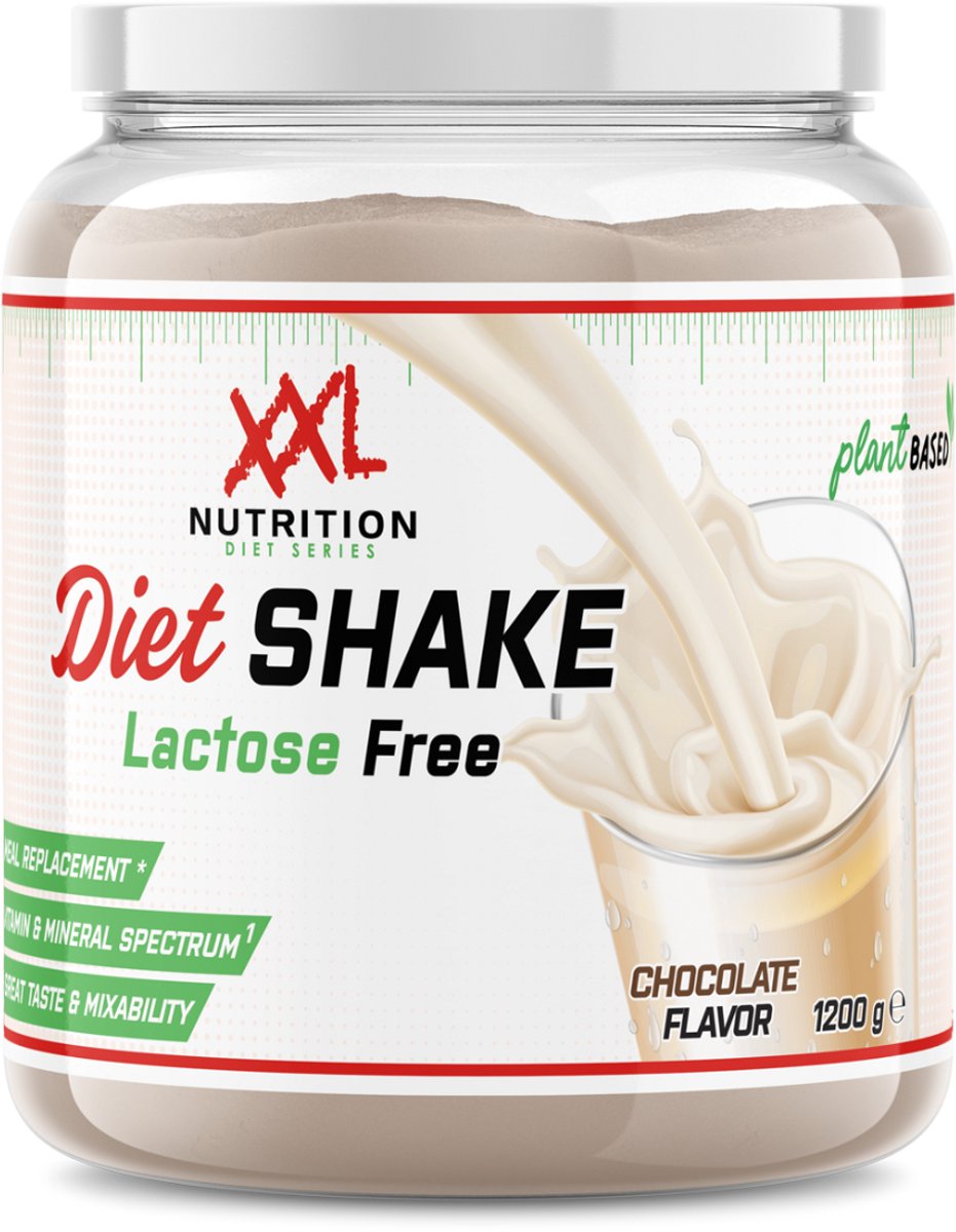 Goedkoopste XXL Nutrition - Vegan Diet Shake - Tot 24,6 Gram Eiwit - Maaltijdshake, Eiwitshake, Maaltijdvervanger, Afvallen - Whey Protein Shake Incl. Vitamines & Mineralen - Chocolade - 1200 Gram (20 shakes