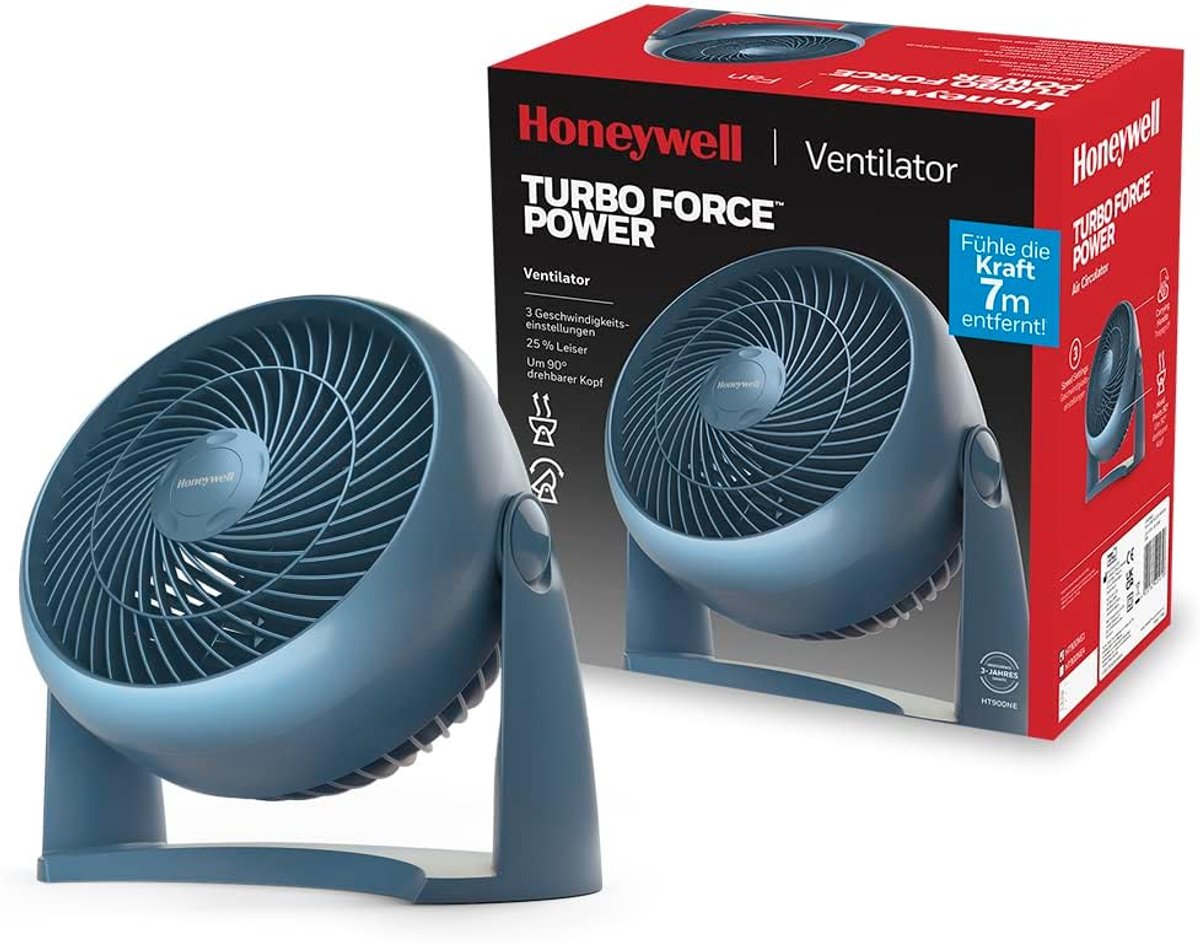 Krachtige TurboForce Ventilator - 90° Kanteling, 3 Snelheidsinstellingen, Wand- en Tafelmontage