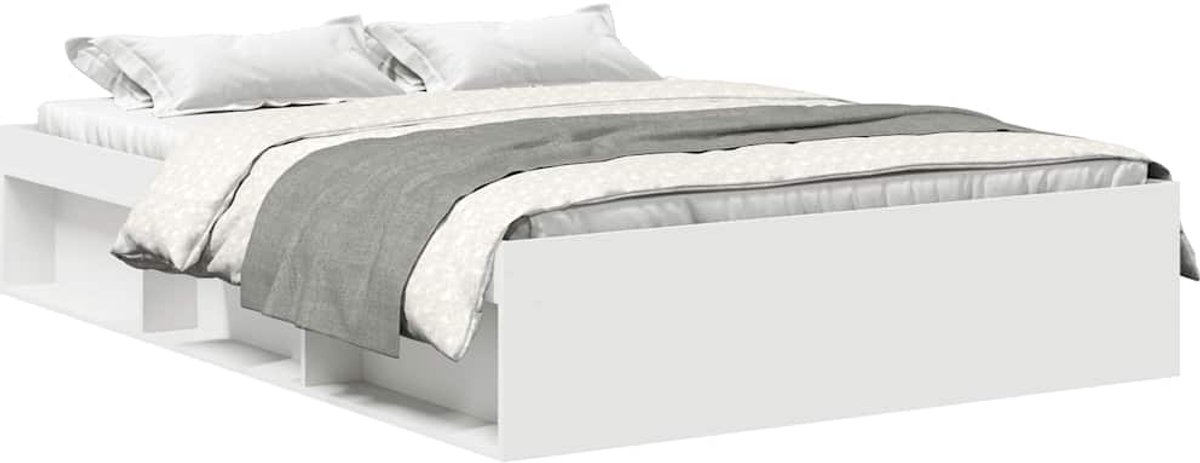 vidaXL - Bedframe - wit - 120x200 - cm