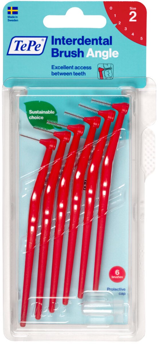 TePe Angle Interdentale Ragers 0,5 mm Rood - 3 x 6 stuks - Voordeelverpakking