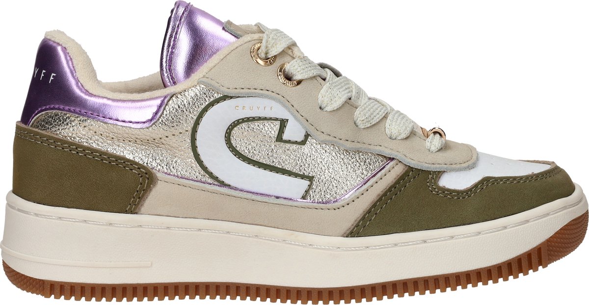 CRUYFF JUNIOR Campo Low Kid Sneakers Meisjes - Leren Sneaker - Groen - Maat 32