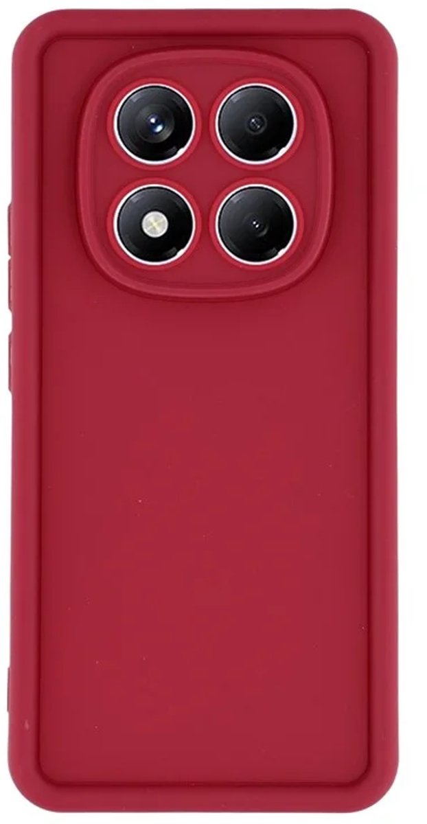 Hoesje voor Xiaomi Redmi Note 14 Pro 4G - Phonesta Grooved Silicone Back Cover - Rood