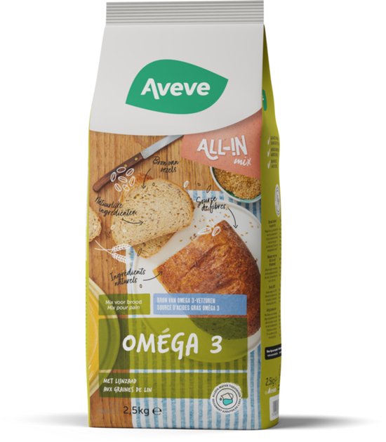 Aveve - Préparation pour pain complète oméga 3 2,5 kg