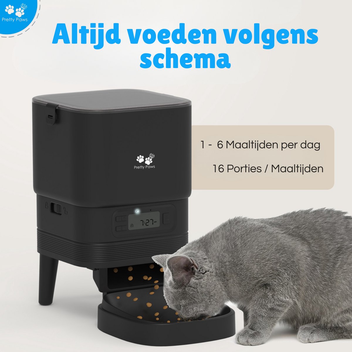 BOX-ON BRANDS Pretty Paws PP002 Professionele Automatische Voerbak thumbnail 5