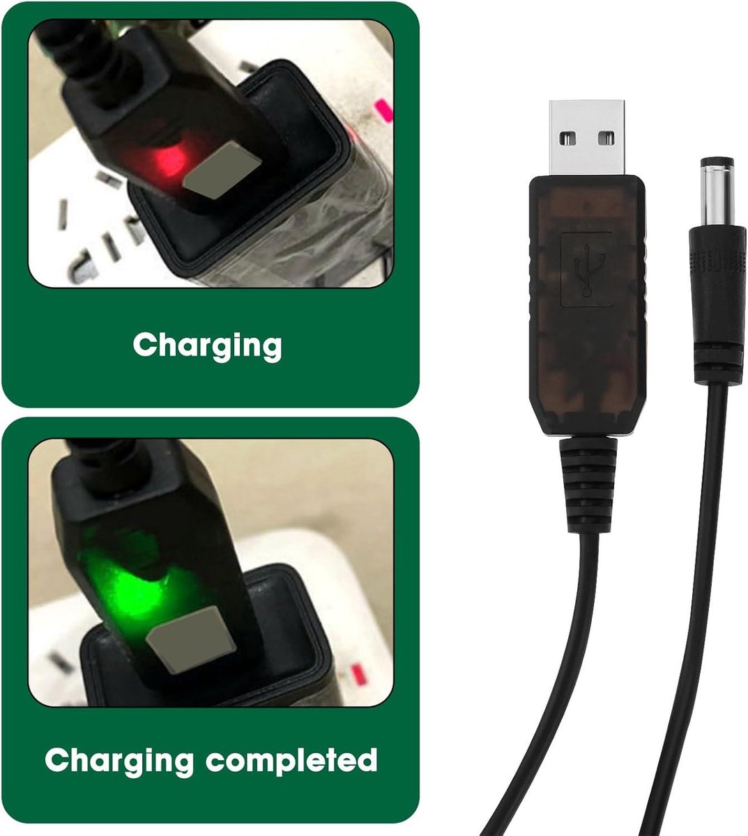 USB naar 12.6V Boost Oplaadkabel DC 5.5x2.1mm - Compatibel met Stoov Lithium Batterij Pack - 1m — cadeau in Cadeau-ideeën - foto 6
